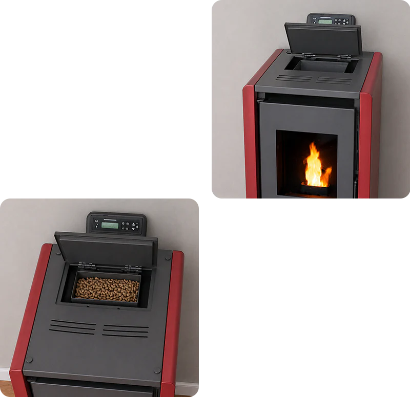 Estufa Pellet 6,2 KW 100 m2 WiFi