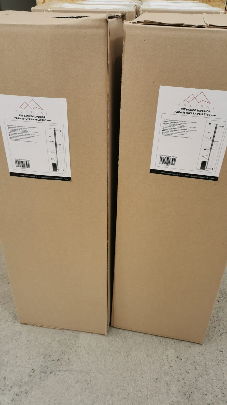 Kit de cañones pellet techo sin sellos